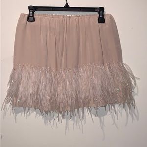 Zara feather & sequin Skirt